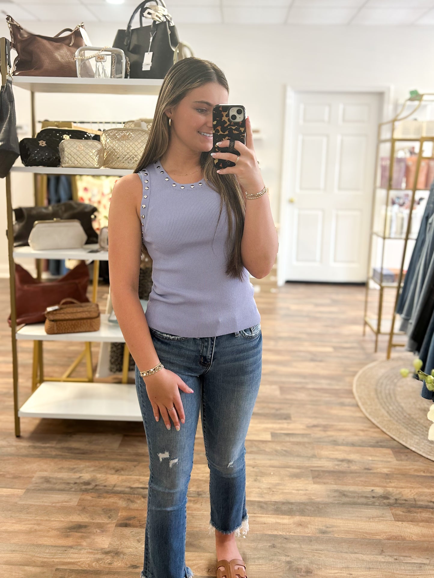 Jade Button Top