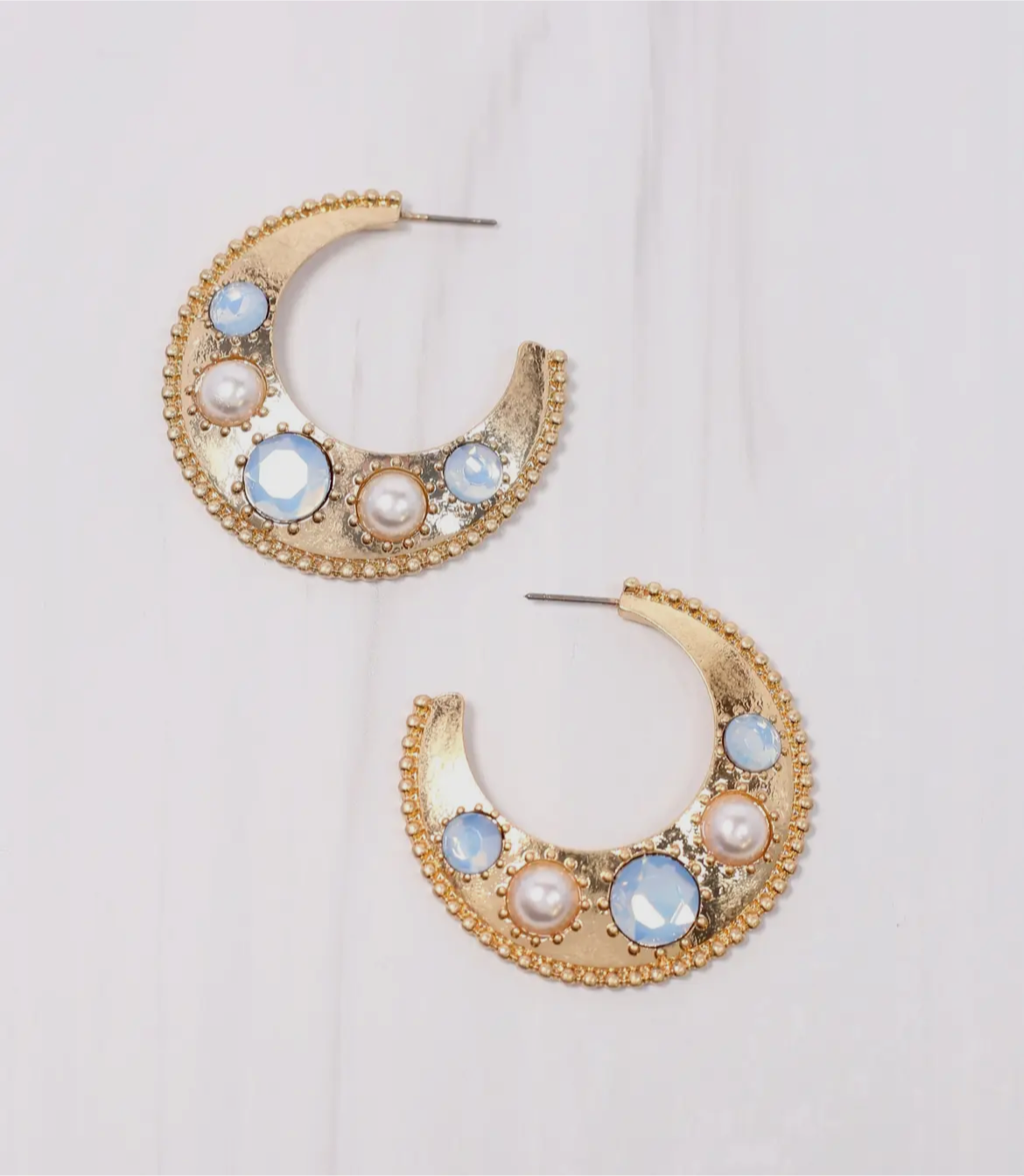 Opal Stone Hoop