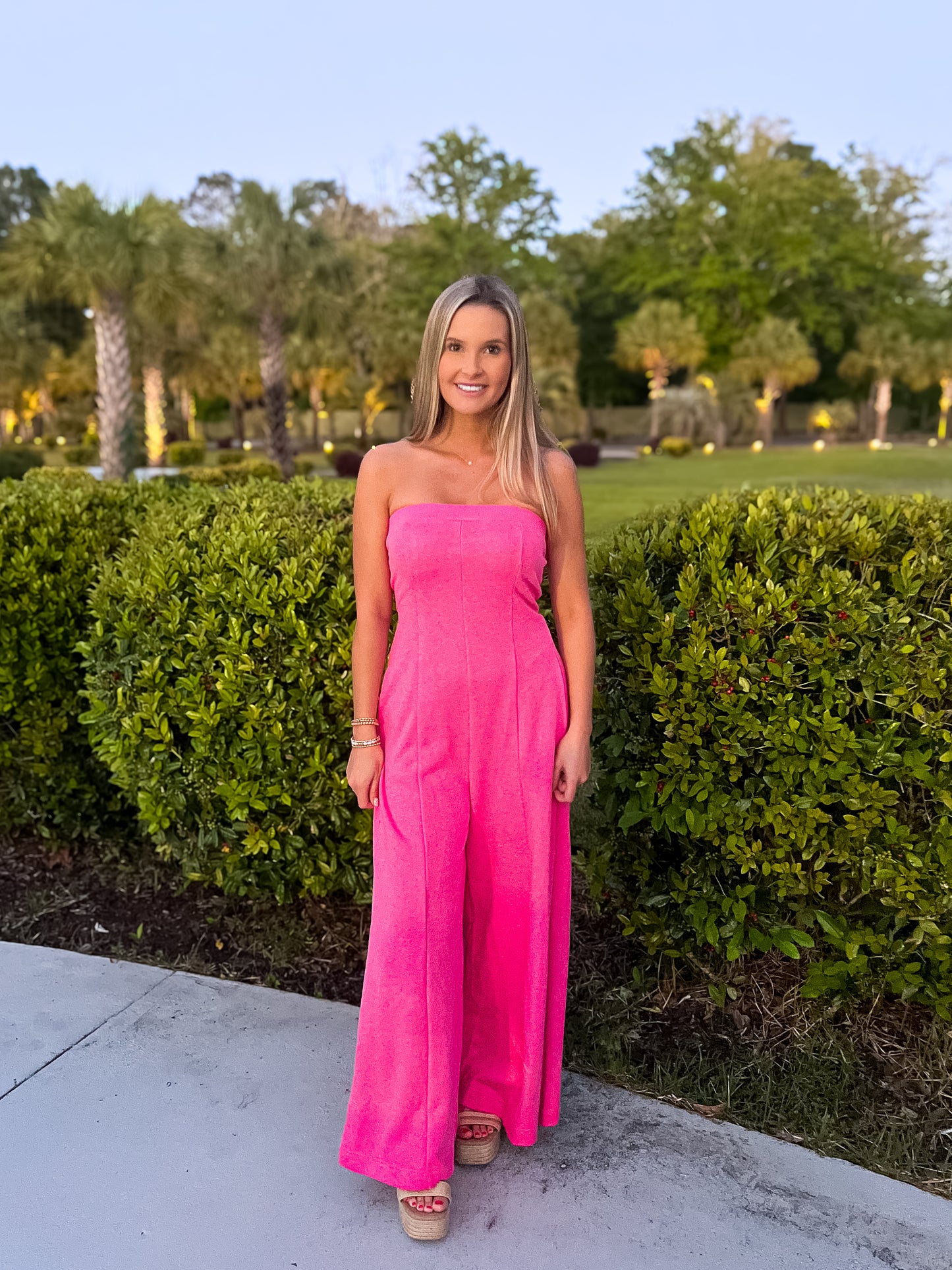 Pink French Terry Jumpsuit