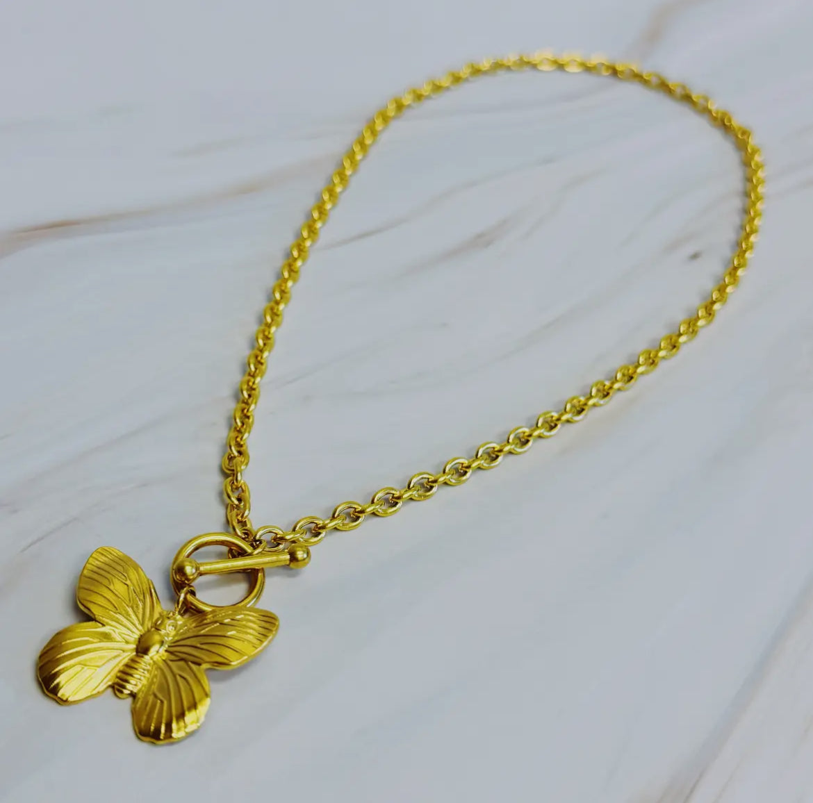 Butterfly Solo Toggle Necklace