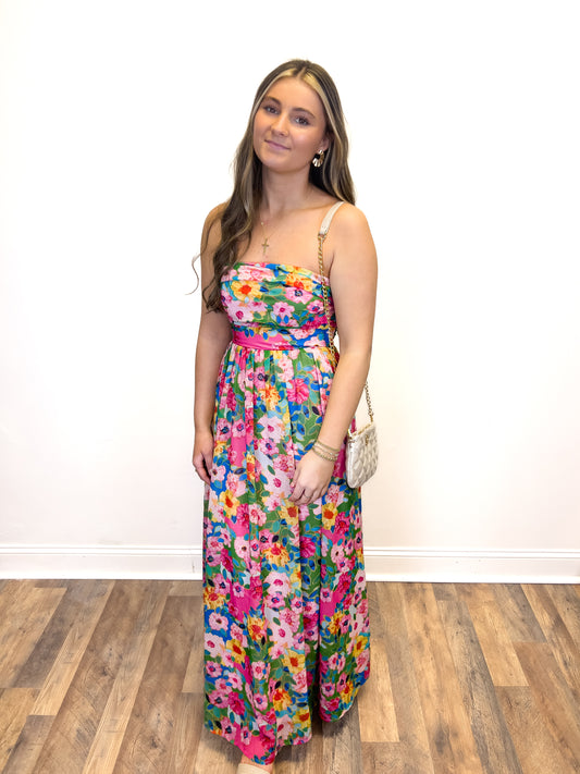 Floral Strapless Maxi