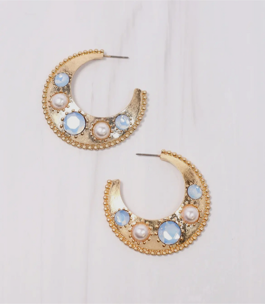 Opal Stone Hoop