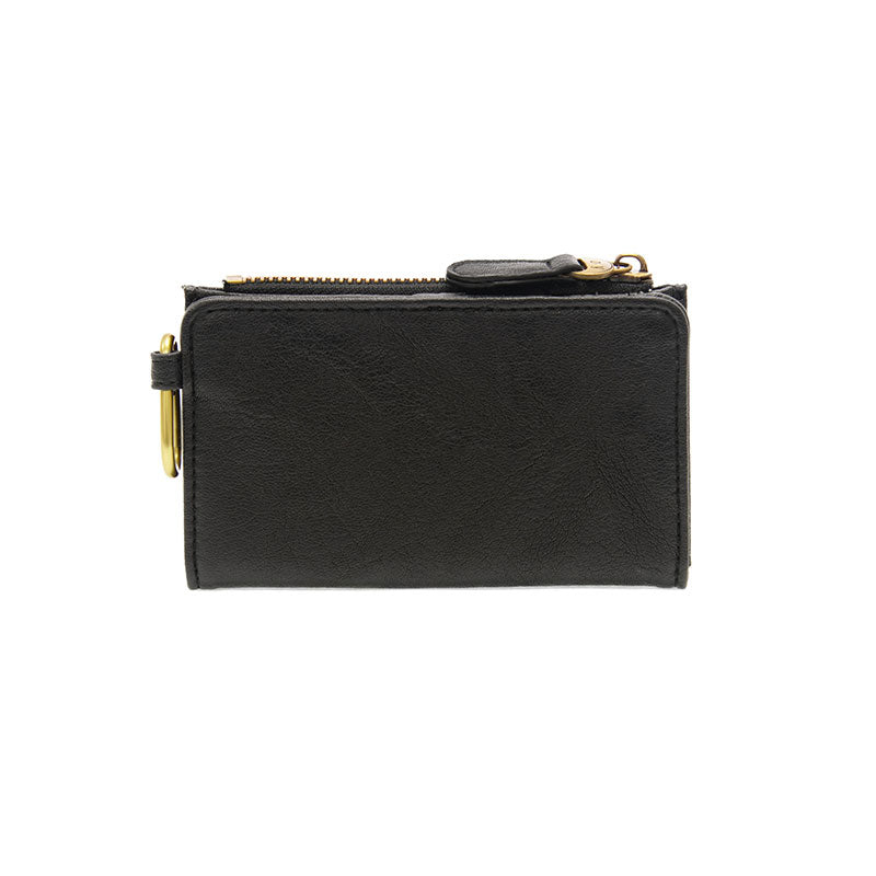 Black Bobbie Bifold Wallet with Carabiner