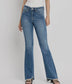 High Rise Slant Hem Flare