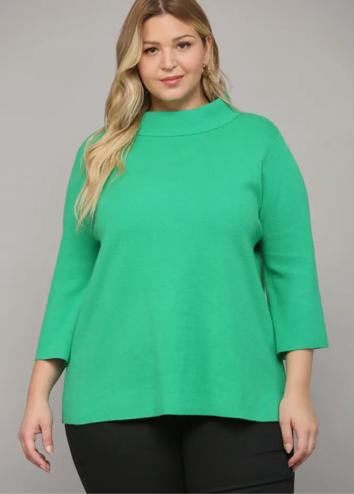 Kelly Green Sweater - Curvy