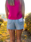 High Rise Distressed Shorts