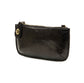 Liquid Metal Black Mini Crossbody Wristlet Clutch