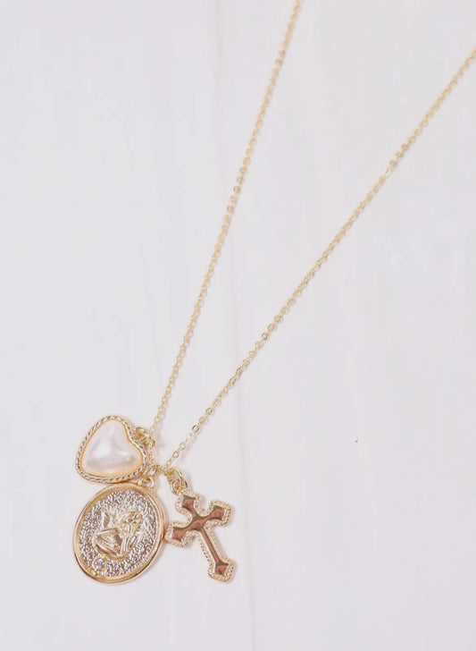 Gillian Charm Necklace Gold
