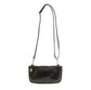 Liquid Metal Black Mini Crossbody Wristlet Clutch