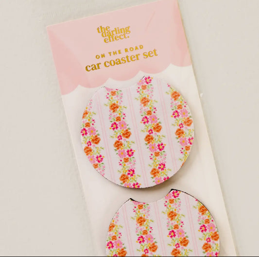 Car Coaster Set-Petal
Parade Pink